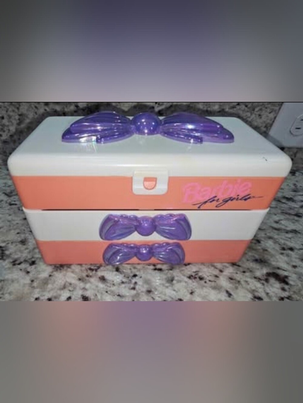 1992 Barbie Jewerly Box with Push Button Drawers